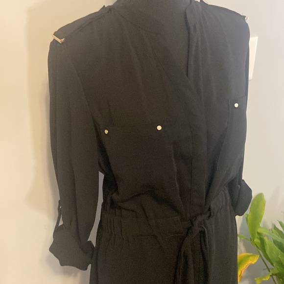 Black Dynamite Button Up Dress - Picture 3 of 10